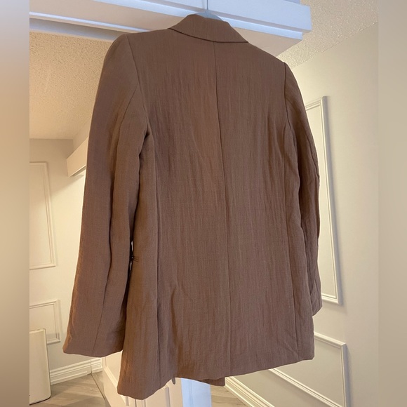 H&M Tan Double-Breasted Blazer - Picture 2 of 4